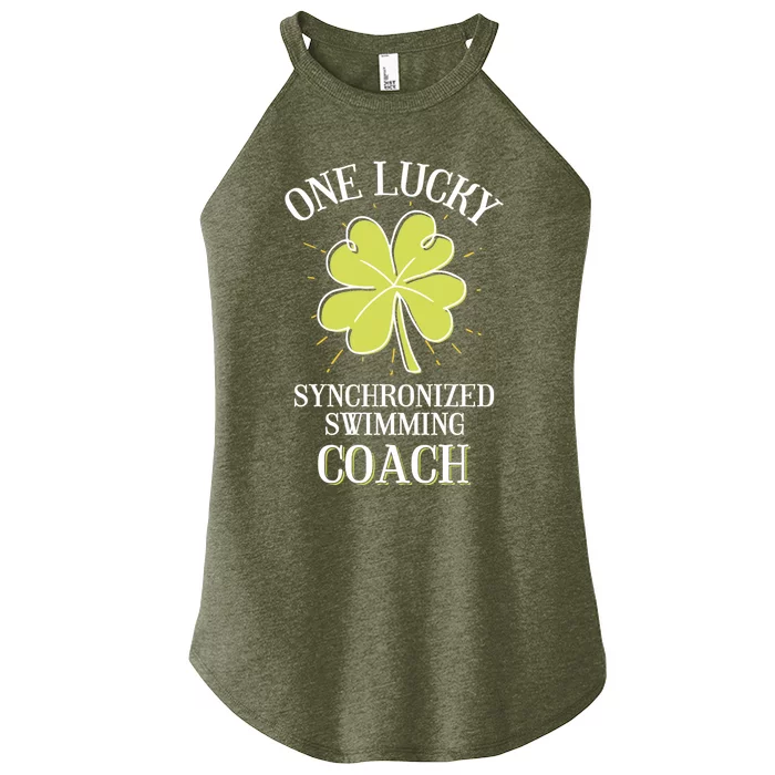 St Patricks Day Cute Gift Lucky Synchronized Swimming Coach Gift Women’s Perfect Tri Rocker Tank