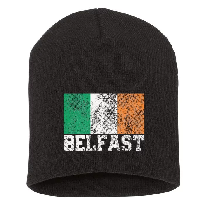 St Patrick's Day Irish Flag Belfast Ireland Saint Paddy's Short Acrylic Beanie