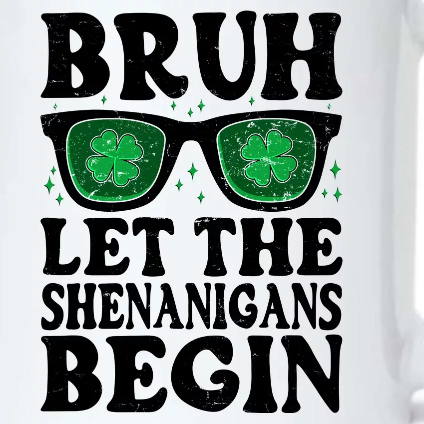 St Patricks Day Bruh Let The Shenanigans Begin Shamrock Clover Sun Glasses Black Color Changing Mug