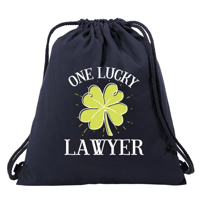 St Patricks Day Cool Gift Lucky Lawyer Gift Drawstring Bag