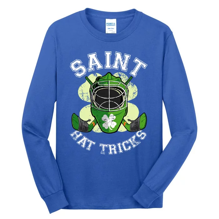 St Patricks Day Saint Hat Tricks Hockey Shamrock Great Gift Tall Long Sleeve T-Shirt