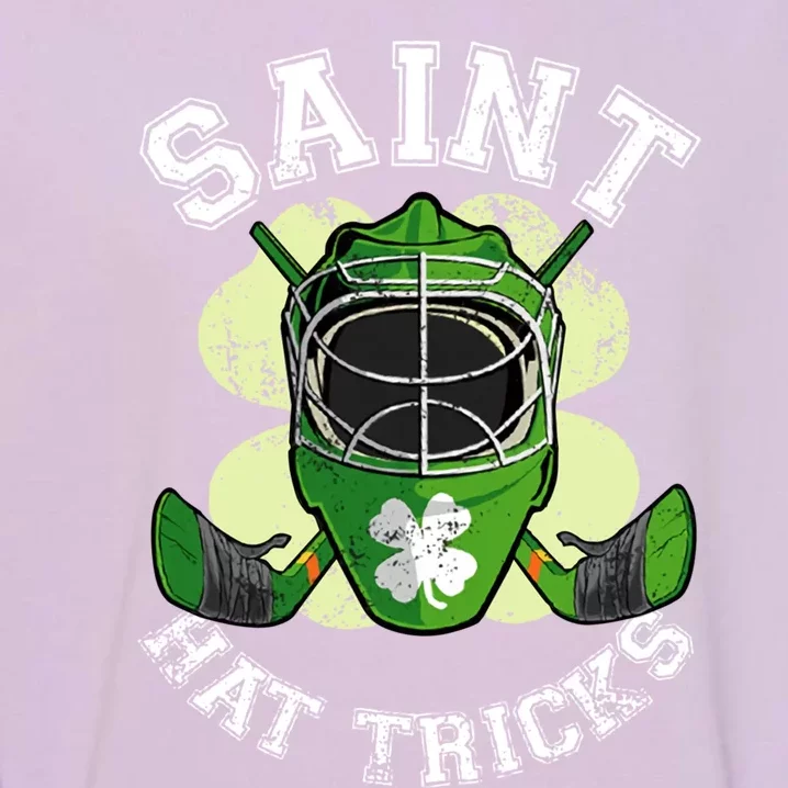 St Patricks Day Saint Hat Tricks Hockey Shamrock Great Gift Garment-Dyed Sweatshirt