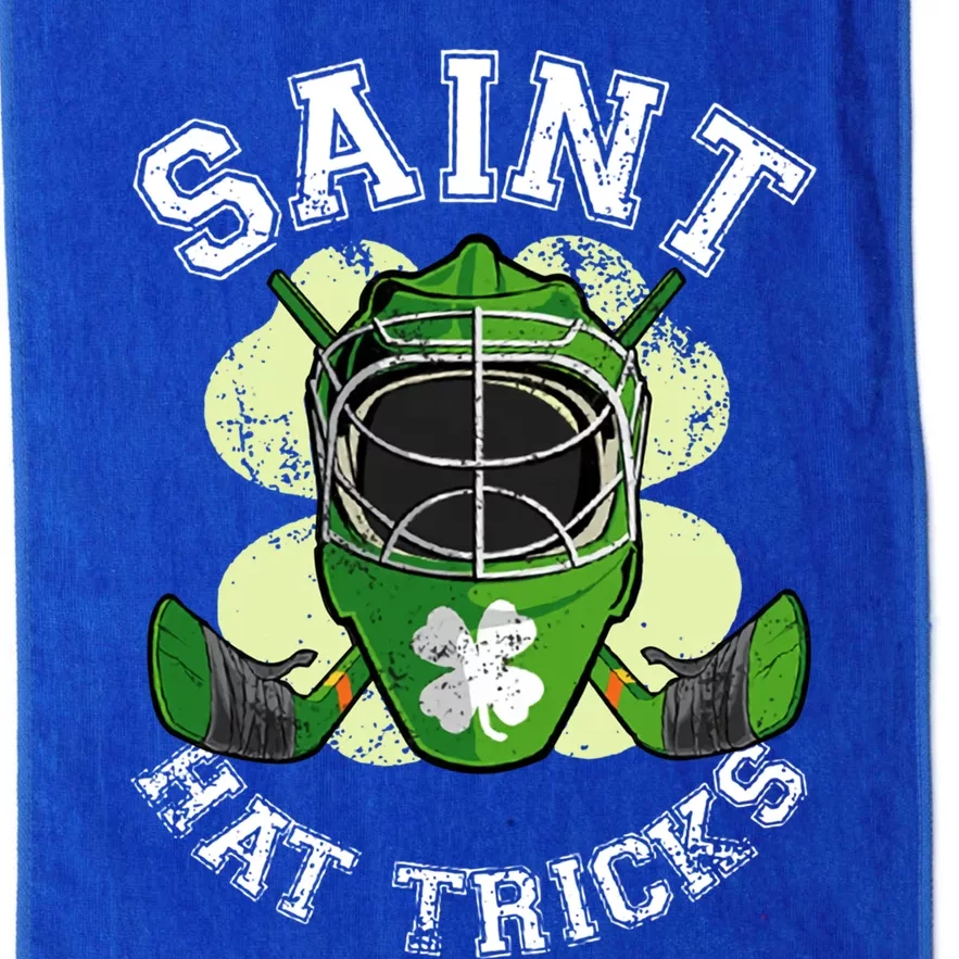 St Patricks Day Saint Hat Tricks Hockey Shamrock Great Gift Platinum Collection Golf Towel