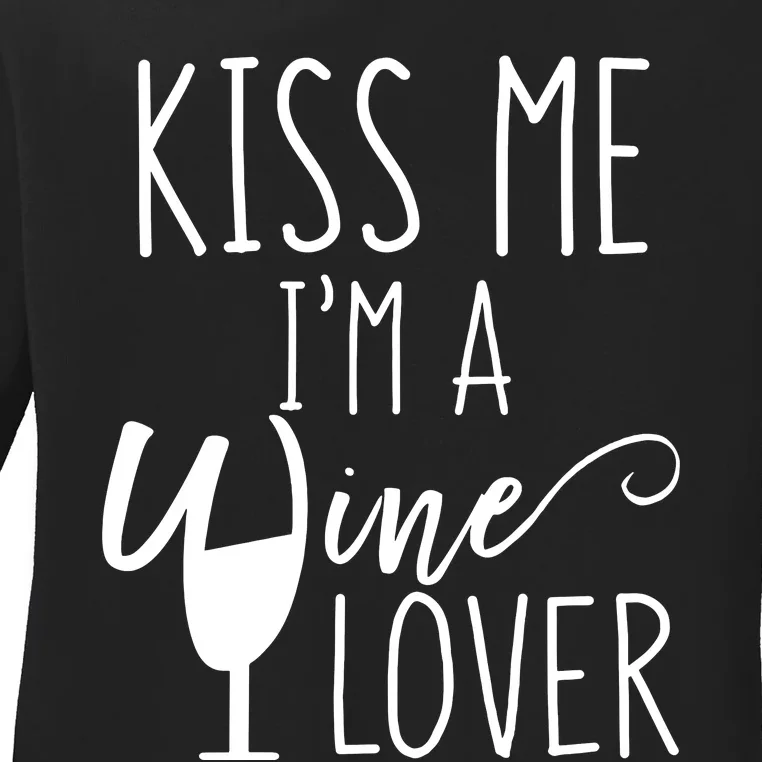 Saint Patricks Day Wine Glass Funny Quote Wine Lover Ladies Long Sleeve Shirt