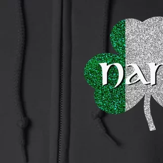 Saint Patrick's Day Nana Fun Grandmother Gift Full Zip Hoodie