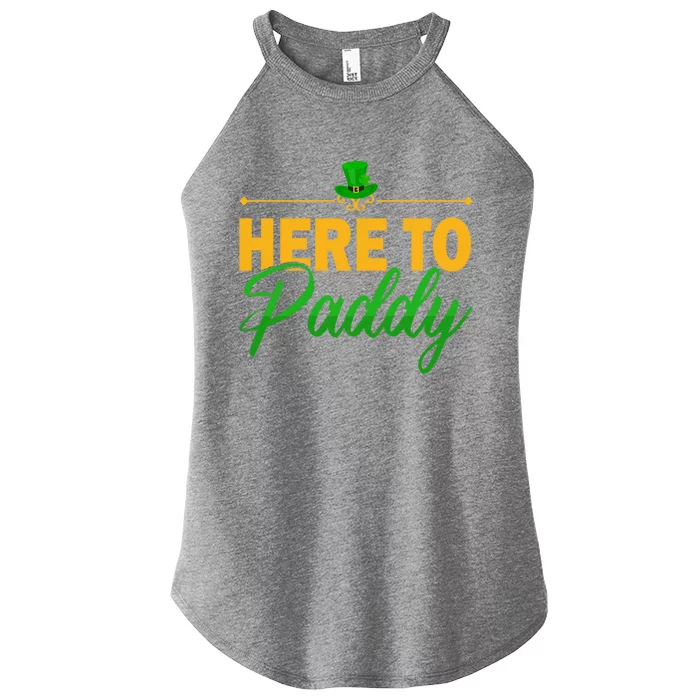 St Patricks Day Here To Paddy Clover Leprechaun Gift Women’s Perfect Tri Rocker Tank