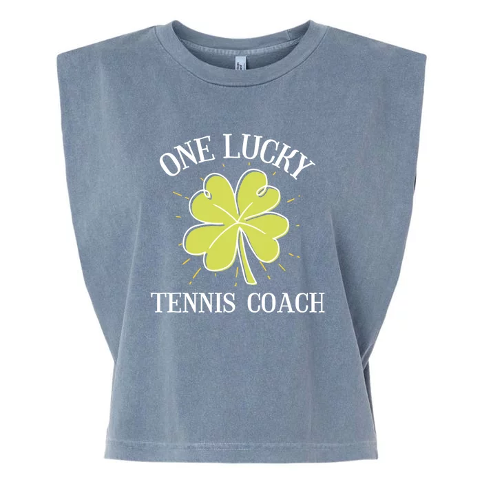 St Patricks Day Gift Lucky Tennis Coach Gift Garment-Dyed Women's Muscle Tee