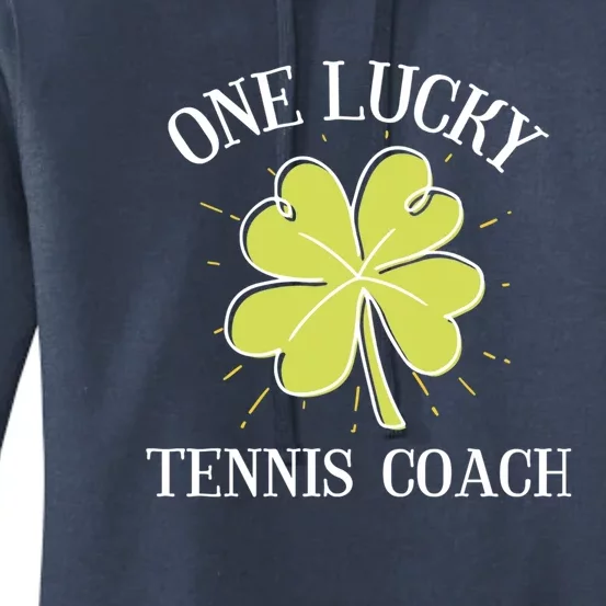 St Patricks Day Gift Lucky Tennis Coach Gift Women's Pullover Hoodie