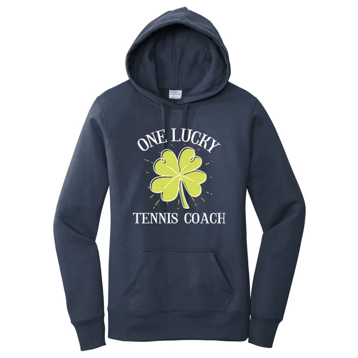 St Patricks Day Gift Lucky Tennis Coach Gift Women's Pullover Hoodie