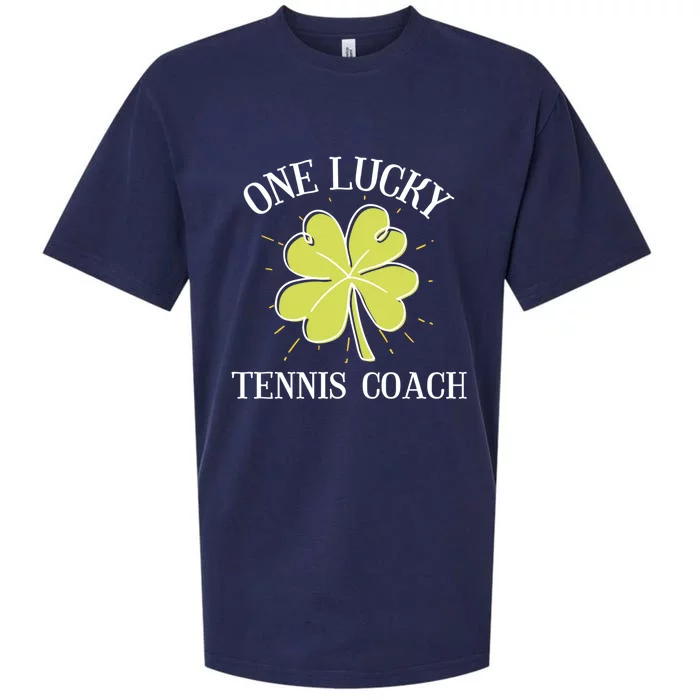 St Patricks Day Gift Lucky Tennis Coach Gift Sueded Cloud Jersey T-Shirt