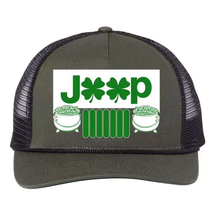 St Patrick's Day Shamrock Grille Retro Rope Trucker Hat Cap