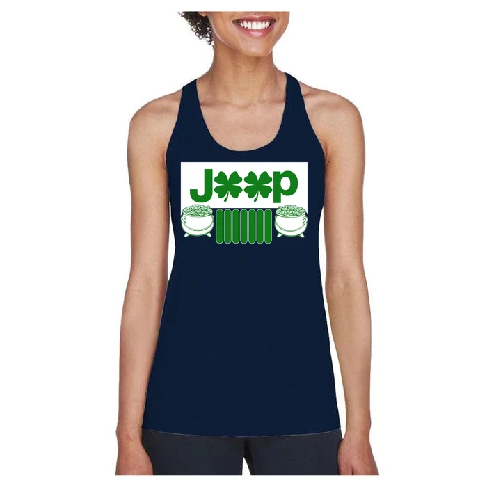 St Patrick's Day Shamrock Grille Women's Racerback Tank