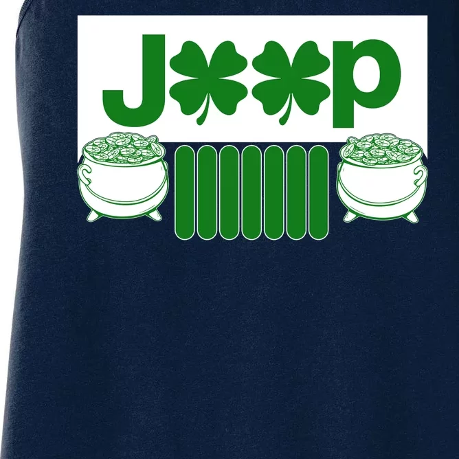 St Patrick's Day Shamrock Grille Women's Racerback Tank