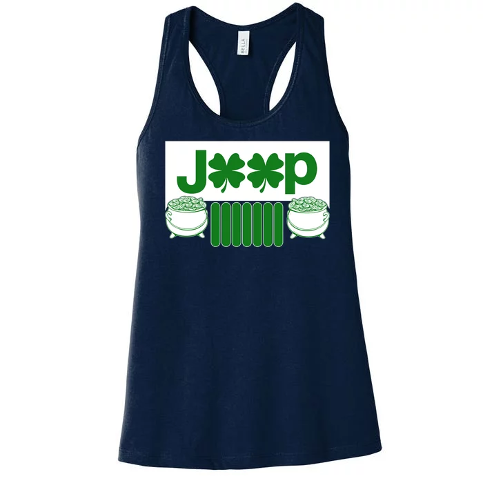 St Patrick's Day Shamrock Grille Women's Racerback Tank