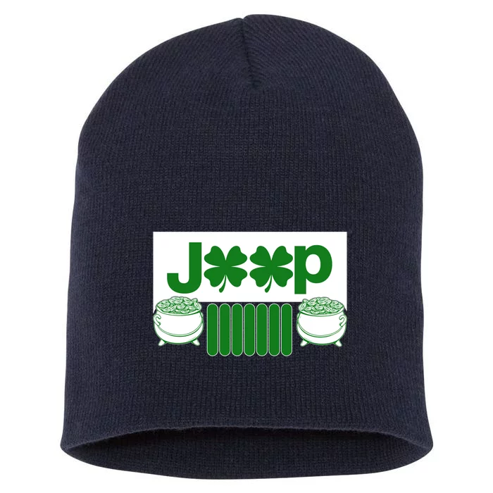 St Patrick's Day Shamrock Grille Short Acrylic Beanie