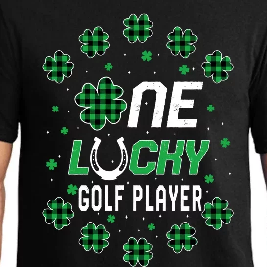 St Patricks Day Prek Kinder One Lucky Golf Player Gift Pajama Set