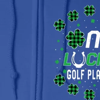 St Patricks Day Prek Kinder One Lucky Golf Player Gift Full Zip Hoodie