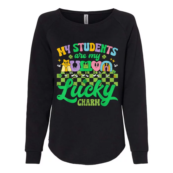 St Patricks Day Teacher Shirt My Students Are My Lucky Charm Womens California Wash Sweatshirt