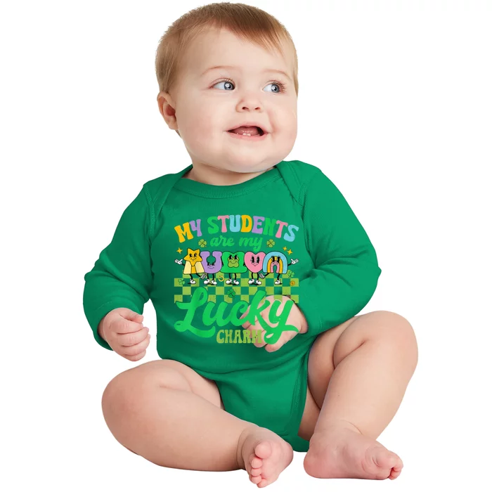 St Patricks Day Teacher Shirt My Students Are My Lucky Charm Baby Long Sleeve Bodysuit