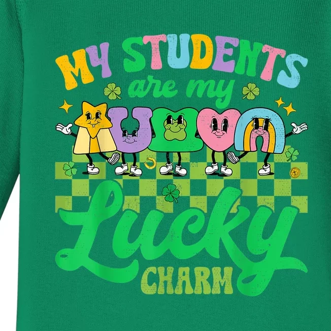 St Patricks Day Teacher Shirt My Students Are My Lucky Charm Baby Long Sleeve Bodysuit