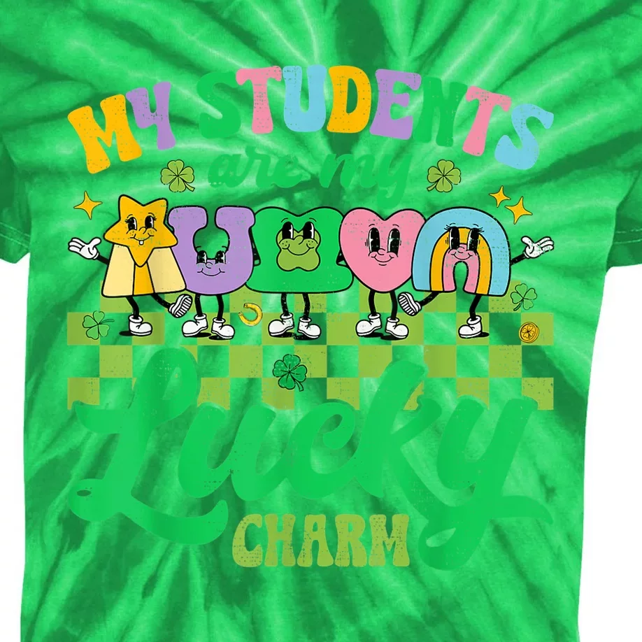 St Patricks Day Teacher Shirt My Students Are My Lucky Charm Kids Tie-Dye T-Shirt