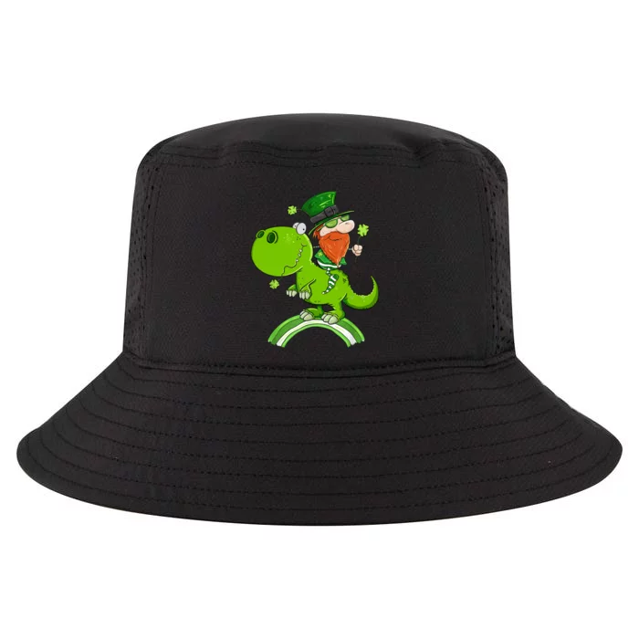 St. Patricks Day Leprechaun Riding A Dinosaur Shamrock Cool Comfort Performance Bucket Hat