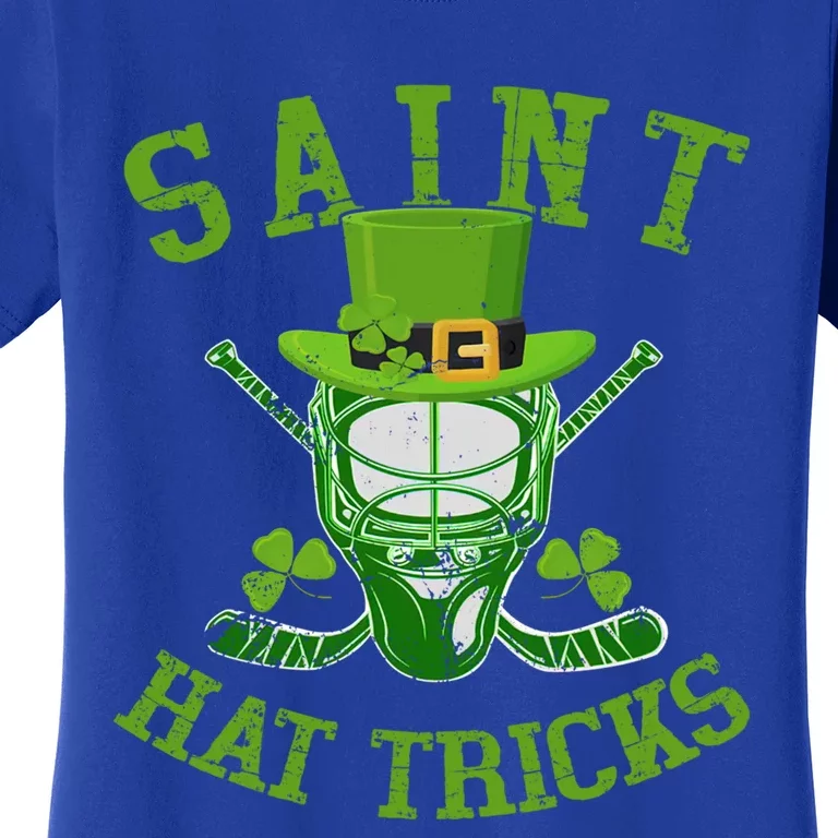 St Patricks Day Saint Hat Tricks Hockey Shamrock Gift Women's T-Shirt