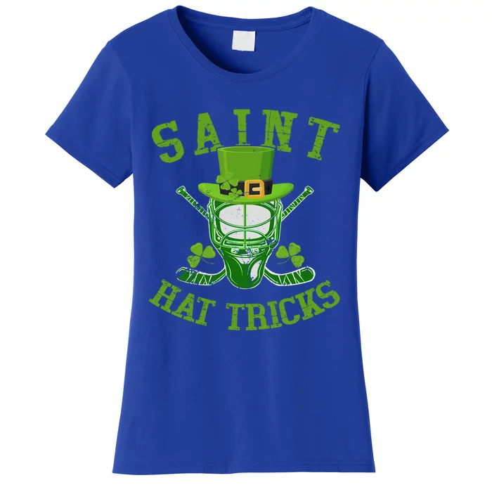 St Patricks Day Saint Hat Tricks Hockey Shamrock Gift Women's T-Shirt