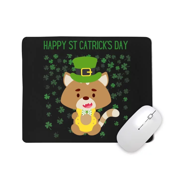 St Patricks Day Funny Cat Lovers Happy St Catricks Day Mousepad