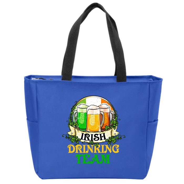 St Patrick's Day Funny Irish Ing Team Beer Lover Gift Zip Tote Bag