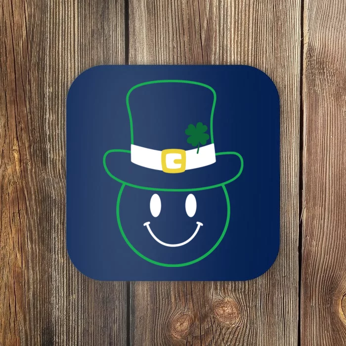 St Patrick's Day Smiley Face Holiday Coaster