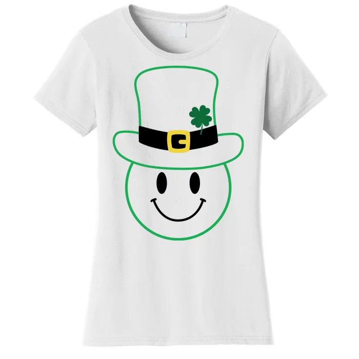 St Patrick's Day Smiley Face Holiday Women's T-Shirt