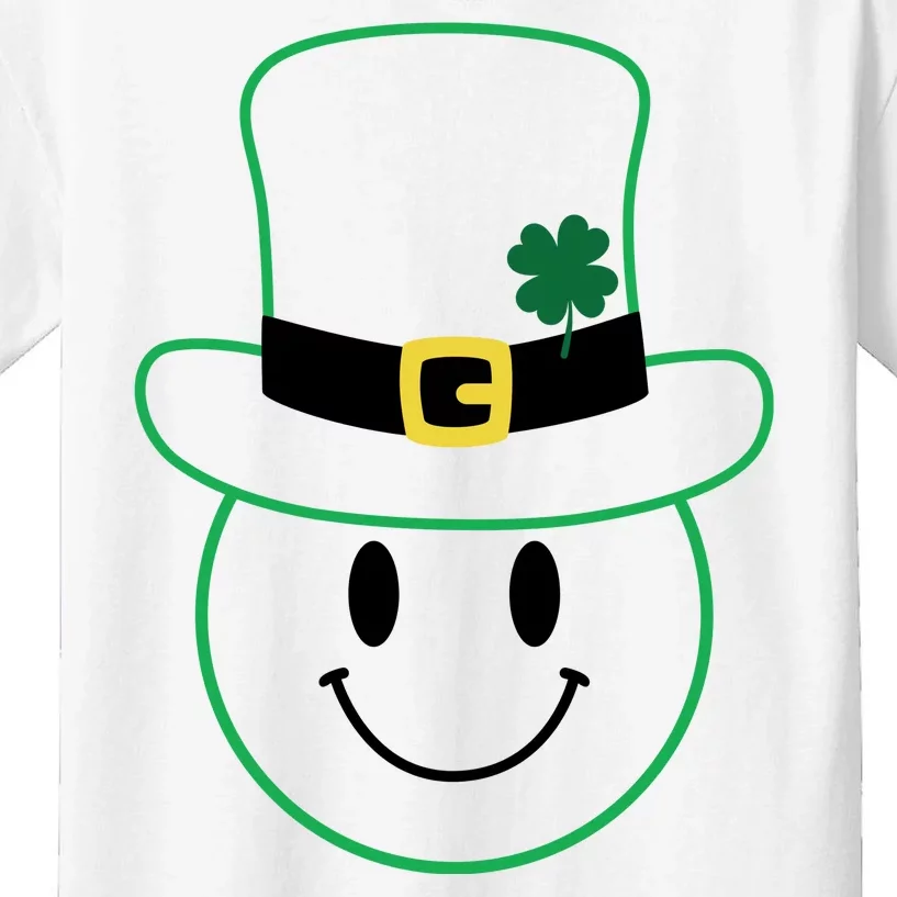 St Patrick's Day Smiley Face Holiday Kids T-Shirt