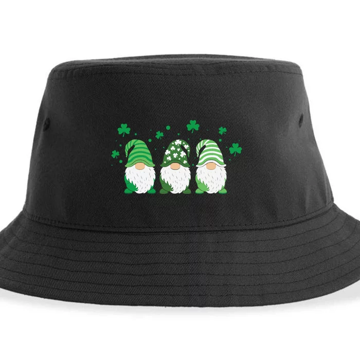 St Patricks Day Gnome Green Sustainable Bucket Hat