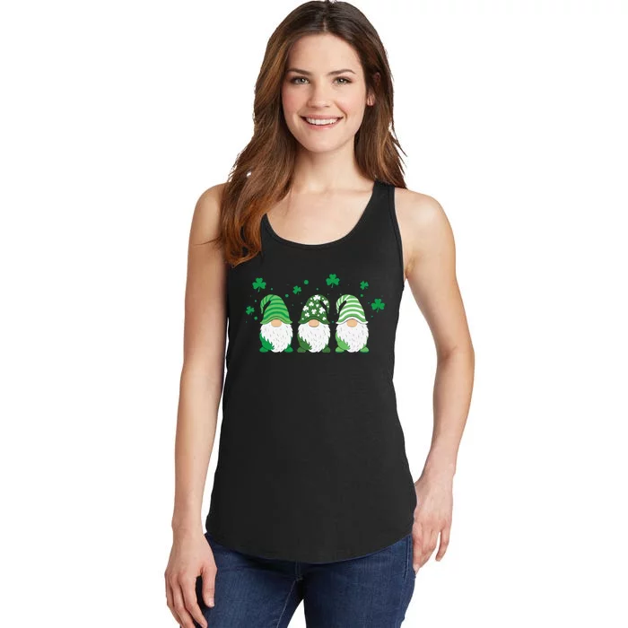 St Patricks Day Gnome Green Ladies Essential Tank