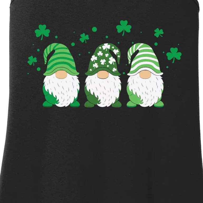 St Patricks Day Gnome Green Ladies Essential Tank