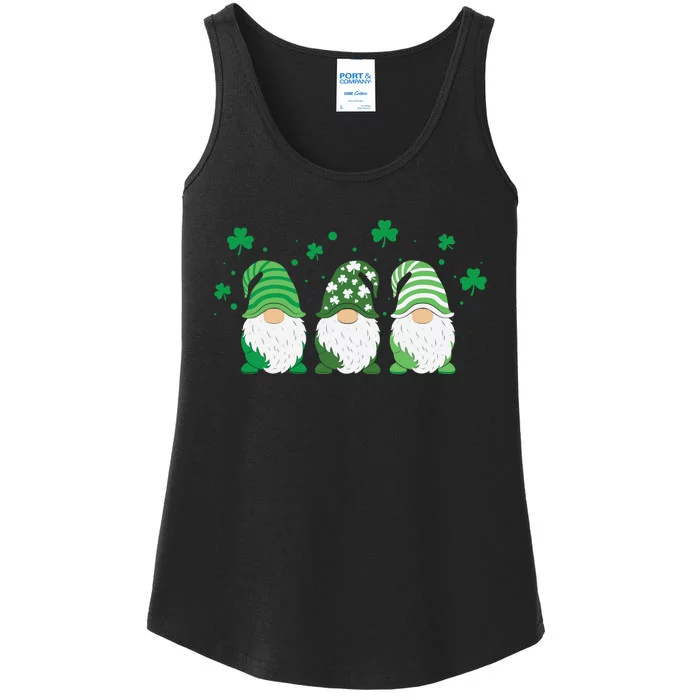 St Patricks Day Gnome Green Ladies Essential Tank