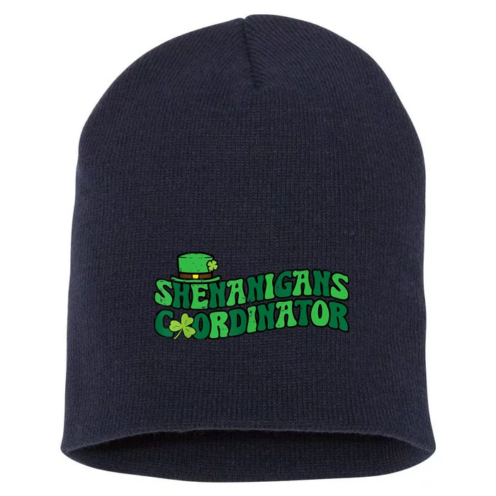 St Patricks Day Shenanigans Coordinator Saint Pattys Teacher Short Acrylic Beanie