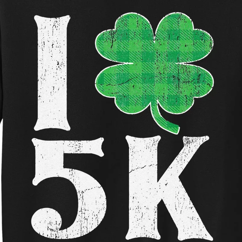 St Patricks Day Running Buffalo Plaid I Shamrock Love 5K Sweatshirt