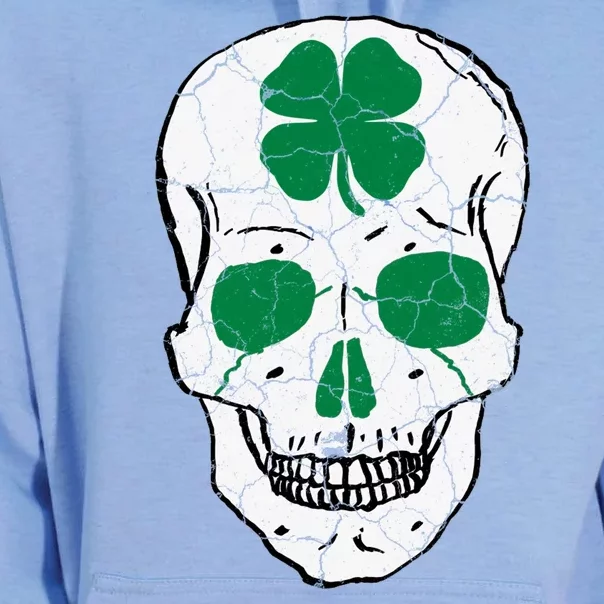 St Patrick's Day Clover Skull Unisex Surf Hoodie