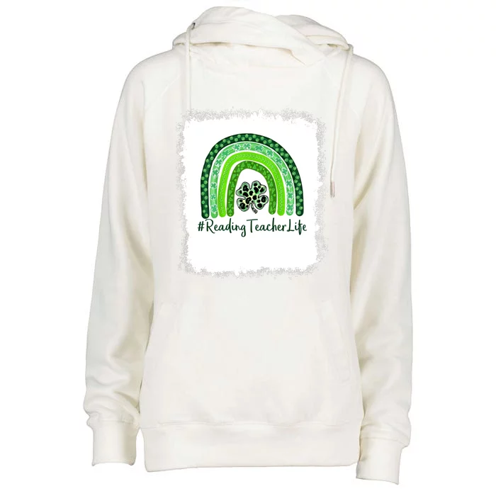 St Patricks Day Teacher Reading Teacher I'm The Luckiest Rea Cute Gift Womens Funnel Neck Pullover Hood