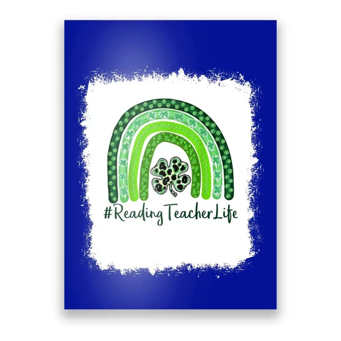 St Patricks Day Teacher Reading Teacher I'm The Luckiest Rea Cute Gift Poster