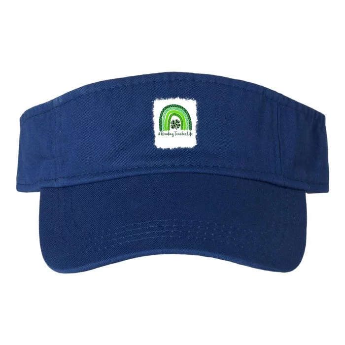 St Patricks Day Teacher Reading Teacher I'm The Luckiest Rea Cute Gift Valucap Bio-Washed Visor