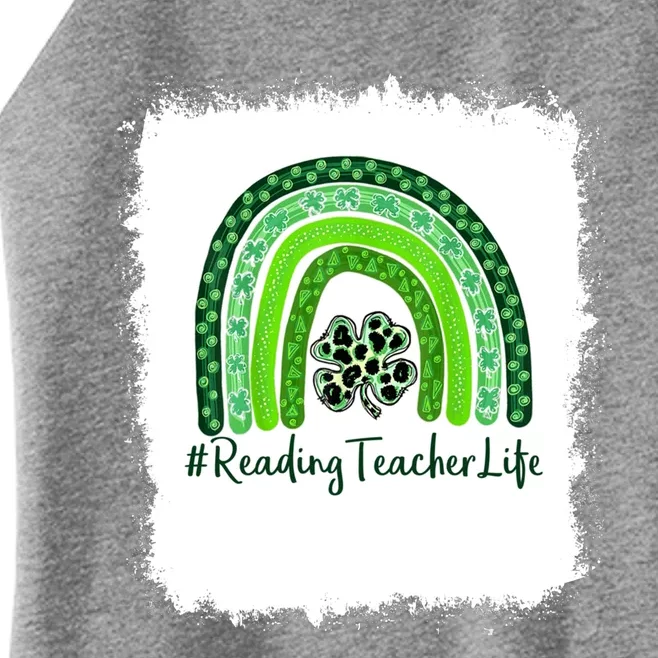 St Patricks Day Teacher Reading Teacher I'm The Luckiest Rea Cute Gift Women’s Perfect Tri Rocker Tank