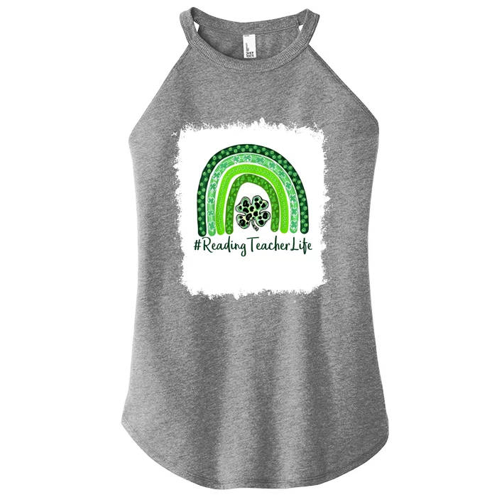 St Patricks Day Teacher Reading Teacher I'm The Luckiest Rea Cute Gift Women’s Perfect Tri Rocker Tank