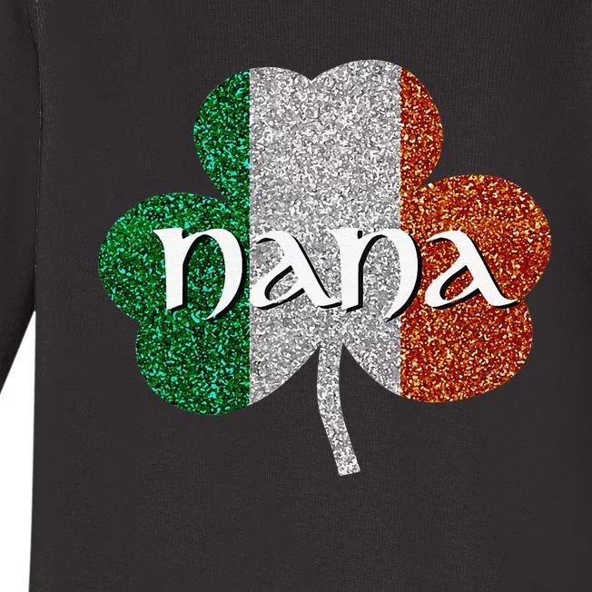 Saint Patrick's Day Nana Fun Grandmother Gift Baby Long Sleeve Bodysuit