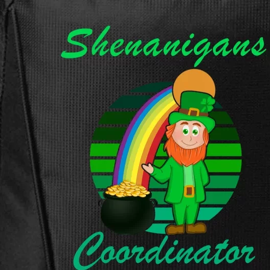 St Patricks Day Leprechaun Shenanigans Coordinator Rainbow Gift City Backpack