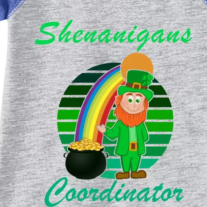 St Patricks Day Leprechaun Shenanigans Coordinator Rainbow Gift Infant Baby Jersey Bodysuit