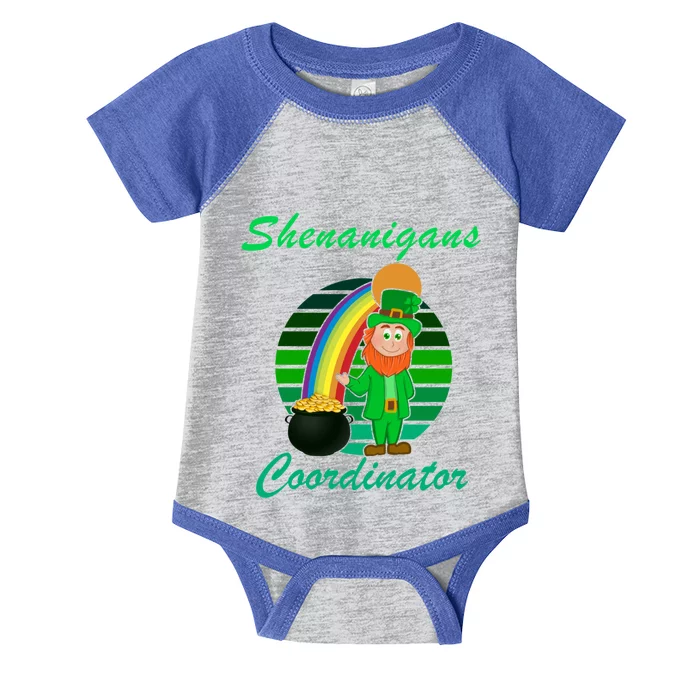 St Patricks Day Leprechaun Shenanigans Coordinator Rainbow Gift Infant Baby Jersey Bodysuit