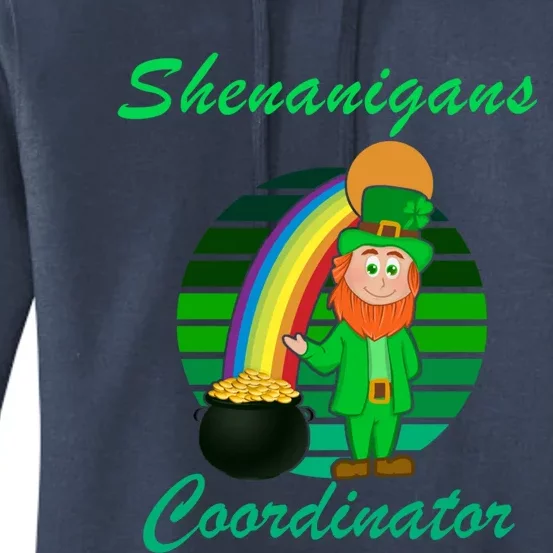 St Patricks Day Leprechaun Shenanigans Coordinator Rainbow Gift Women's Pullover Hoodie